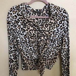 Trendy Animal Print Blouse